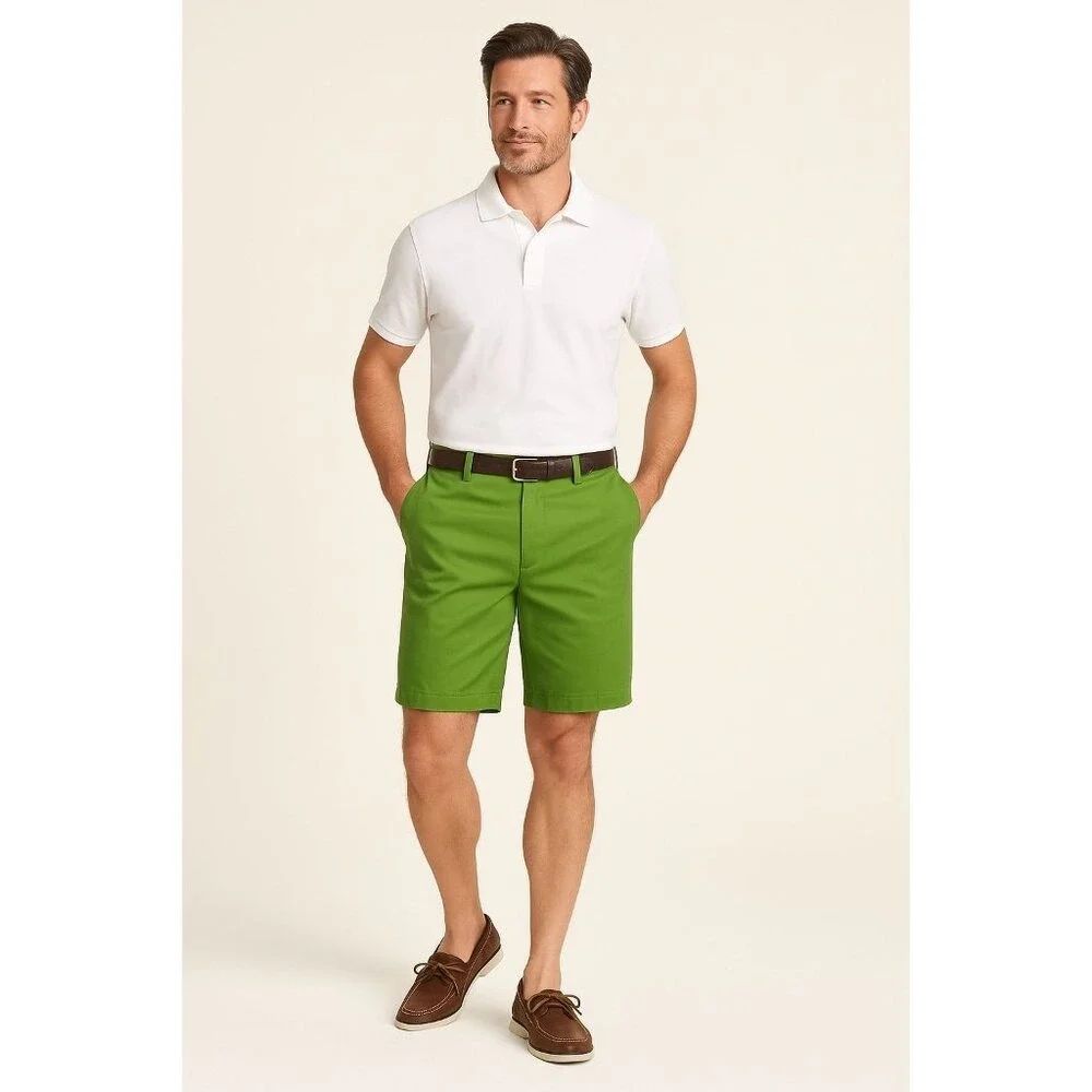 Brooks Brothers‎ 346 Shorts Mens W38 Chino Classic Fit Preppy Old Money Green